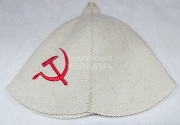 Шапка д/сауны колокольчик Серп и молот (П) 1