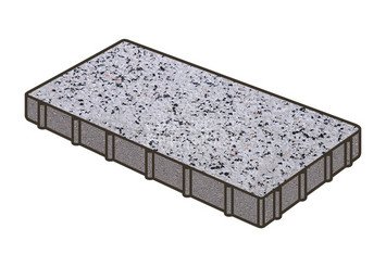 Тротуарная плитка Готика, Квадрат Premium Gold, 500x250x120 мм, цвет Голд 3 1