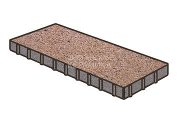 Тротуарная плитка Готика, Плита Premium Gold, 900x600x100 мм, цвет Голд 4 1