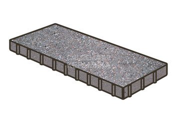 Тротуарная плитка Готика, Плита Premium Gold, 900x600x100 мм, цвет Голд 13 1