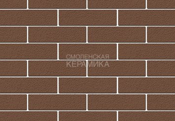 Кирпич лицевой керамический ЖКЗ Темно-коричневый Пена 1,4НФ 8