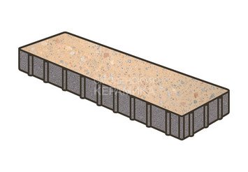 Гранитная тротуарная плитка Готика, Плита Granite FINO, 500x125x100, Павловское 1