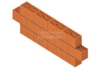 Камень керамический двойной поризованный М-150, 250x120x140, Porotherm 2