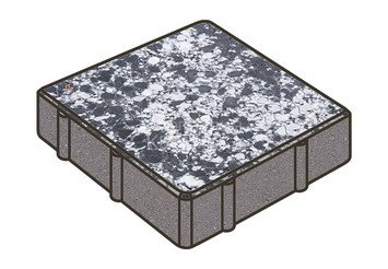Гранитная тротуарная плитка Готика, Квадрат Granite FINO, 200x200x80, Диорит 1