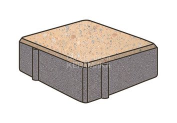 Гранитная тротуарная плитка Готика, Квадрат Granite FINO, 150x150x80, Павловское 1