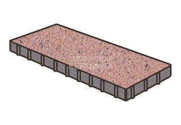 Тротуарная плитка Готика, Плита Premium Gold, 1000x500x80 мм, цвет Голд 18 1