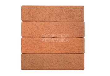 Кирпич лицевой керамический ЛСР Красный флэш с красной посыпкой, рустик, 1НФ 3