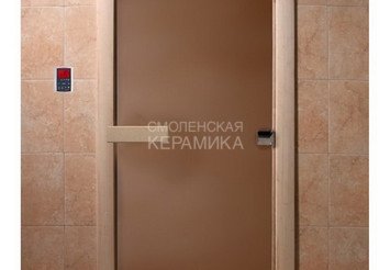 Дверь бан. DW 2100*800 кор. ольха-липа, БРОНЗА МАТОВОЕ, левая (01313) 1