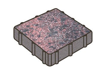 Гранитная тротуарная плитка Готика, Квадрат Granite FINO, 400x400x80, Дымовский 1