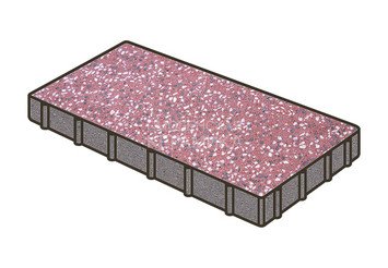 Гранитная тротуарная плитка Готика, Плита Granite FINO, 600x200x60, Емельяновский 1