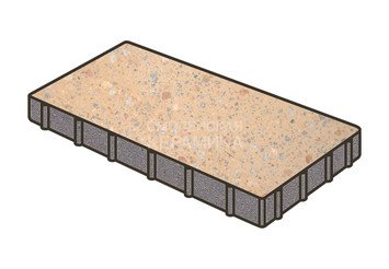 Гранитная тротуарная плитка Готика, Плита Granite FINO, 800x400x80, Павловское 1