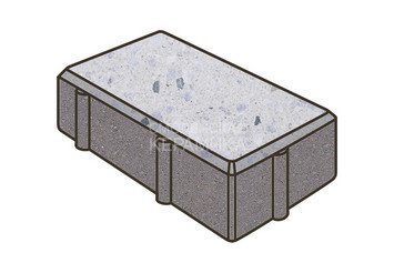 Гранитная тротуарная плитка Готика, Брусчатка Granite FINO, 200x100x80, Мансуровский 1