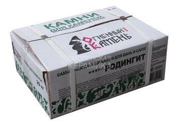 Камень д/сауны Родингит обвалованный, 20кг (коробка) 1