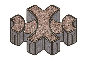 Тротуарная плитка Готика, Эко-фантазия Premiun Gold, 300x300x80 мм, цвет Голд 16 1