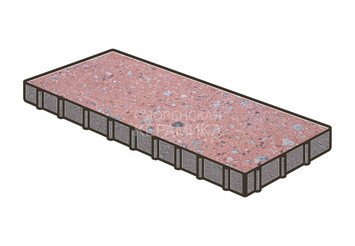 Гранитная тротуарная плитка Готика, Плита Granite FINO, 1000x500x100, Травертин 1