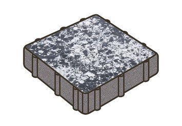 Гранитная тротуарная плитка Готика, Квадрат Granite FINO, 300x300x100, Диорит 1