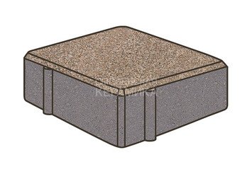 Тротуарная плитка Готика, Квадрат Premium Gold, 100x100x100 мм, цвет Голд 5 1