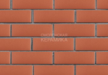 Кирпич лицевой керамический ЛСР Красный гладкий, 1НФ 3