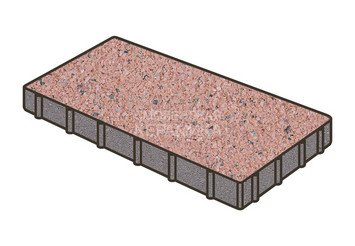 Тротуарная плитка Готика, Плита Premium Gold, 600x200x80 мм, цвет Голд 18 1