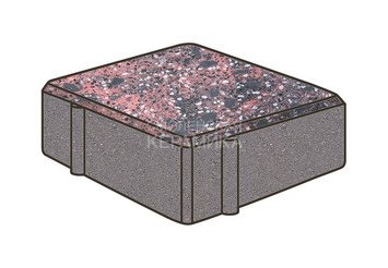 Гранитная тротуарная плитка Готика, Квадрат Granite FINO, 150x150x80, Дымовский 1