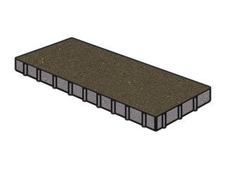 Тротуарная плитка Готика, "Плита Profi", 1000x500x100 мм, темно-серый