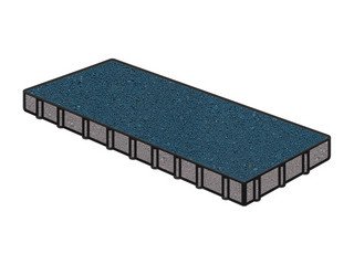 Тротуарная плитка Готика, "Плита Profi", 1000x500x100 мм, синий