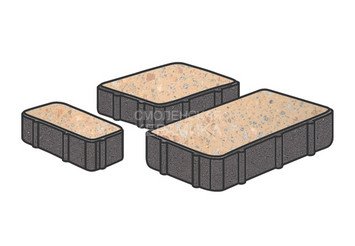 Гранитная тротуарная плитка Готика, Новый город Granite FINO, 80 мм, Павловское 1
