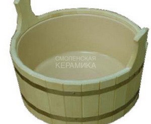 Шайка двуручная 9 л с пластмассовой вставкой ШП-9 1
