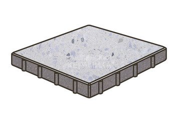 Гранитная тротуарная плитка Готика, Квадрат Granite FINO, 600x600x100, Мансуровский 1