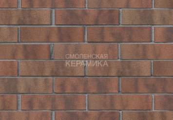 Кирпич лицевой керамический ЛСР Ореховый флэш, гладкий, 1НФ 3