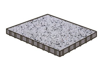 Тротуарная плитка Готика, Плита Premium Gold, 1000x1000x100 мм, цвет Голд 3 1