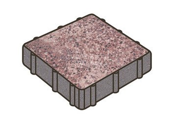 Гранитная тротуарная плитка Готика, Квадрат Granite FINO, 300x300x100, Сансет 1