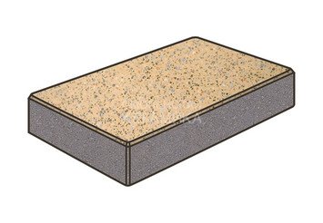 Гранитная тротуарная плитка Готика, Картано Granite FINO, 300x150x80, Жельтау 1