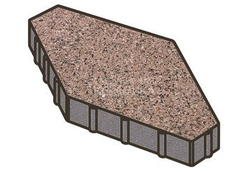 Тротуарная плитка Готика, Зарядье Premium Gold, 600x400x100 мм, цвет Голд 16 1