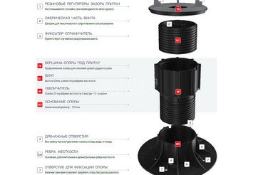 Опора регулируемая HILST LIFT self-leveling HL10 (385-530мм) 6