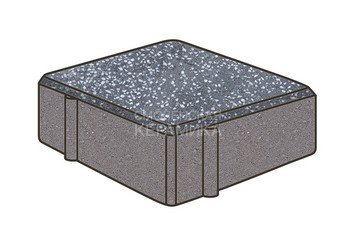Гранитная тротуарная плитка Готика, Квадрат Granite FINO, 100x100x80, Суховязкий 1