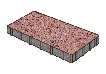 Тротуарная плитка Готика, Плита Premium Gold, 600x200x60 мм, цвет Голд 17 1