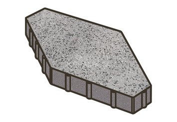 Гранитная тротуарная плитка Готика, Зарядье Granite FINO, 600x400x100, Цветок Урала 1