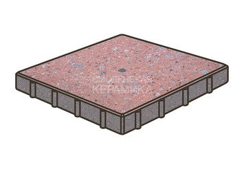 Гранитная тротуарная плитка Готика, Квадрат Granite FINO, 400x400x100, Травертин 1
