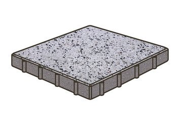 Тротуарная плитка Готика, Квадрат Premium Gold, 500x500x120 мм, цвет Голд 3 1
