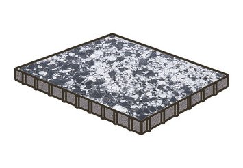 Гранитная тротуарная плитка Готика, Квадрат Granite FINO, 1000x1000x100, Диорит 1