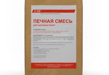 Смесь СЭВ печная для НАРУЖНЫХ РАБОТ (Боровичи) 25кг 1