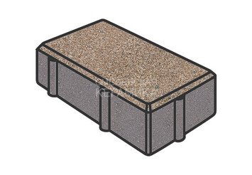Тротуарная плитка Готика, Брусчатка Premium Gold, 240x120x70 мм, цвет Голд 5 1