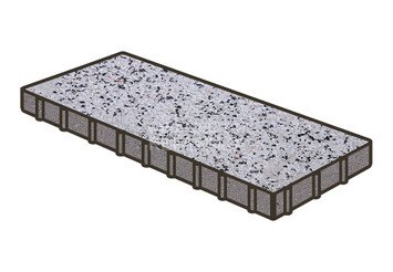 Тротуарная плитка Готика, Плита Premium Gold, 900x600x100 мм, цвет Голд 3 1