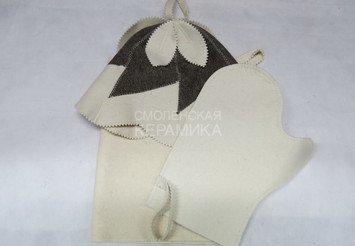 Набор для сауны Эконом ДВУХЦВЕТНЫЙ (3 предмета) (ЭС) 1