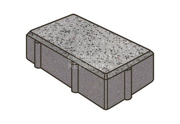 Гранитная тротуарная плитка Готика, Брусчатка Granite FINO, 200x100x100, Цветок Урала 1