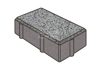 Гранитная тротуарная плитка Готика, Брусчатка Granite FINO, 200x100x80, Белла Уайт 1