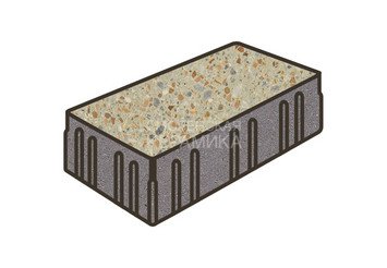 Гранитная тротуарная плитка Готика, Скада Granite FINO, 225x150x100, Зарф 1