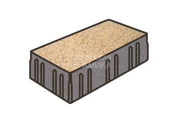 Гранитная тротуарная плитка Готика, Скада Granite FINO, 225x150x100, Жельтау 1