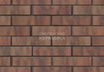 Кирпич лицевой керамический ЛСР Ореховый флэш, гладкий, 1НФ 1